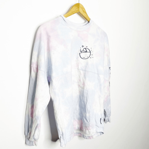 Disney Spirit Jersey Mandalorian Tie Dye Star Wars Baby Yoda Child GROGU SMALL S - Picture 3 of 8